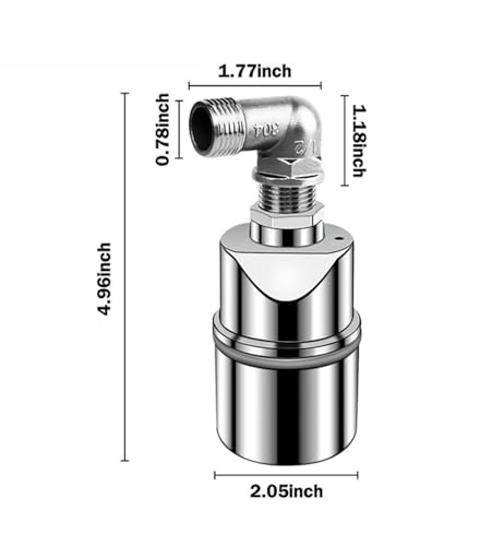 Válvula de control de nivel de agua para evitar desbordamientos en tanques con boya de 1/2" 3