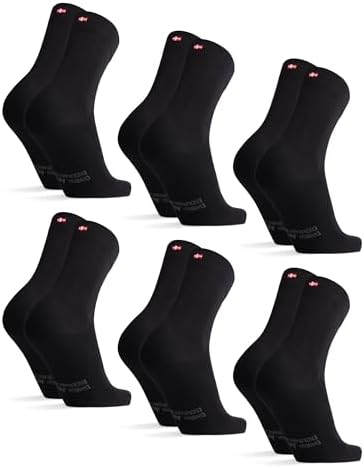 DANISH ENDURANCE Premium Socken aus Bio-Baumwolle, 6 Paar | Businesssocken aus Bio-Baumwolle, Atmungsaktiv mit Anti-Loch-Garantie, für Büro & Freizeit, Unisex