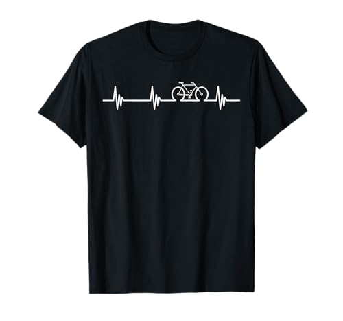 Cycling Heartbeat T-Shirt Bicycle Love Biking Shirt
