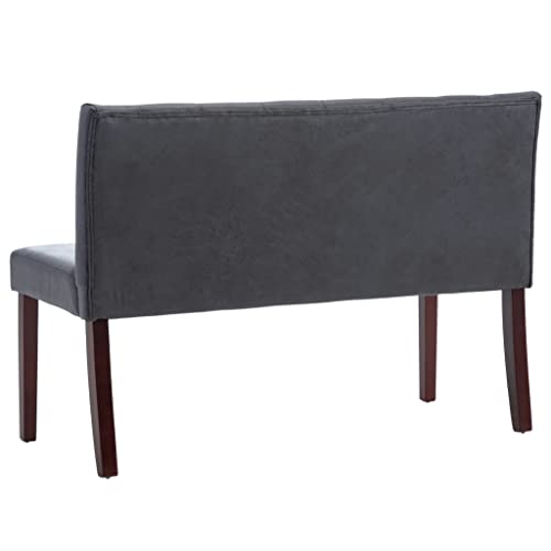 Banc de couloir résistant gris de 120 cm avec dossier confortable - 6