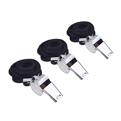 HANABASS Silbatos de metal con pulseras de goma, 2 pcs miniatura 1