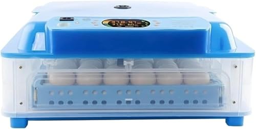 Vilom 自動卵返し機能付き家庭用インキュベーター。温度20-40℃精密制御、内蔵検卵ライトで成長確認可能。デュアル電源対応で停電時も安心、多様な鳥類の孵化に対応。 (64egg)