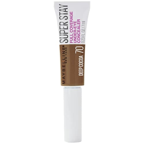 Maybelline Super Stay Super Stay Full Coverage, Brightening, Long Lasting, Under-Eye Concealer Liquid Makeup Forup To 24H Wear, With Paddle Applicator, Deep Cocoa, 0.23 Fl. Oz. #TOP15