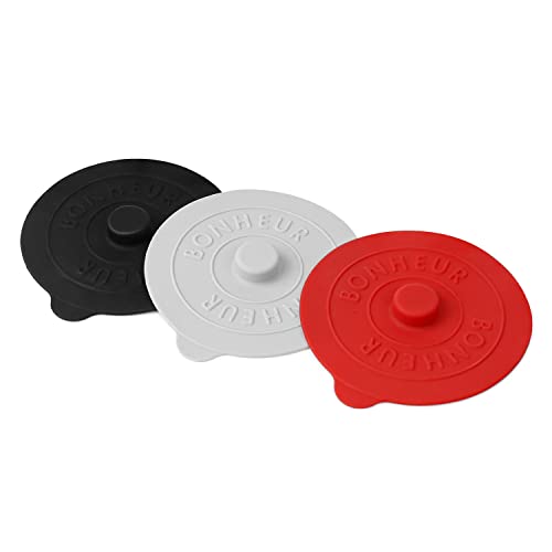 Couvercles en Silicone, DEANKEJI 3 Pièces Couvercles de Tasse - Réutilisables Anti Poussière Cup Lid Couvercles, 9.3CM Couvercles pour Maison, Extérieur, Tasse, Café