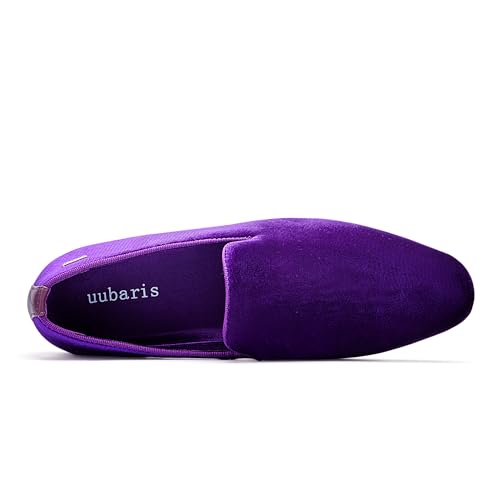 Image of UUBARIS Mens Velvet Loafers Slip-on Dress Shoes Fashion Style Driving Shoes Classic Tuxedo Shoes Casual Oxford Shoes