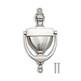 SANATO Nickel Door Knocker Hardware Door Knockers for Front Door, 6.2 inch Height (6.2' Height, Nickel)