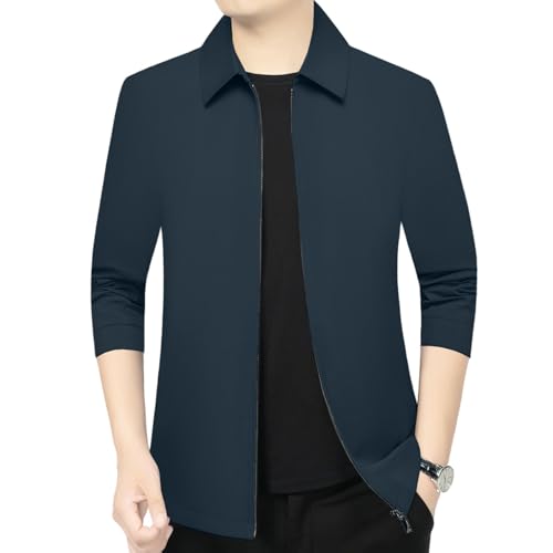 Chaqueta de negocios para hombre con solapa clásica y tejido ligero