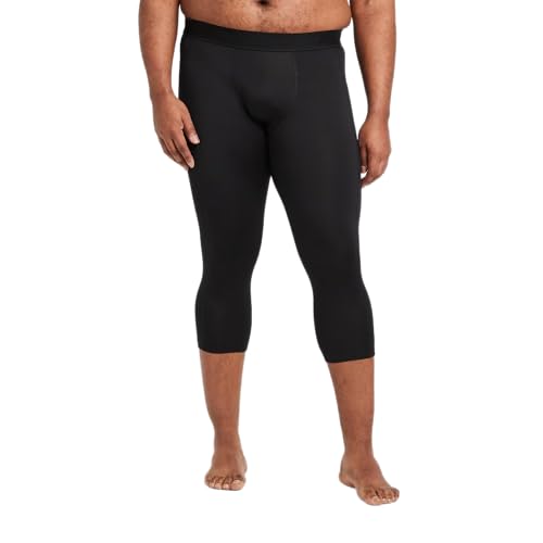 All in Motion Men's Fitted 3/4 Tights - Black - (XXLarge)