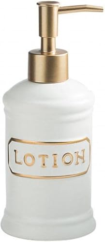 Miniatura 1 de YYW Dispensador de jabón, dispensador de jabón de manos de 11.5 onzas para baño, dispensador de jabón de manos de cerámica con loción de letras