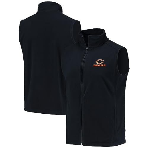Image of dunbrooke Men's Black Minnesota Vikings Houston Fleece Full-Zip Vest