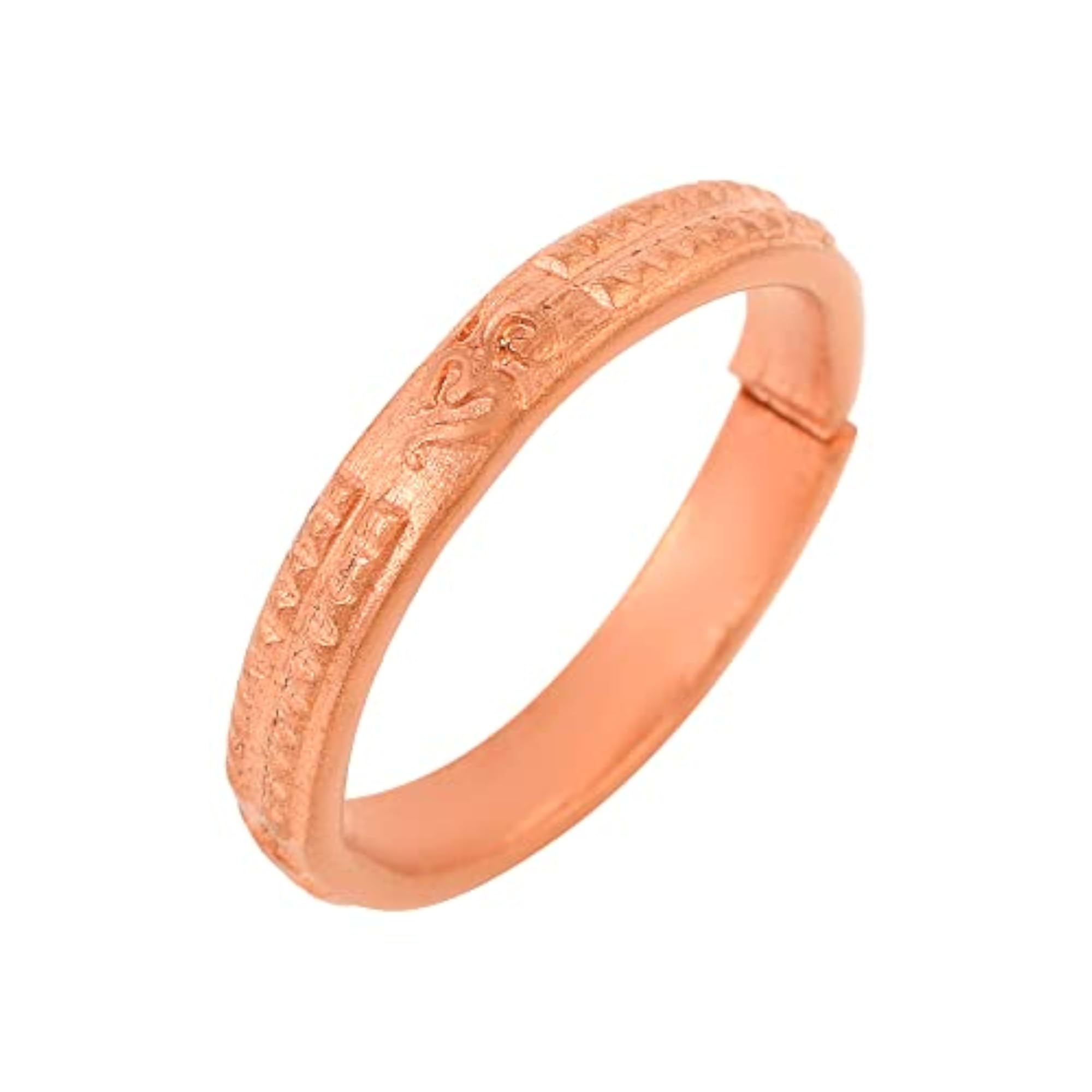 Men's Copper Engraved Om Adjustable Finger Ring