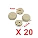 uxcell 20pcs 4mm Beige Hinged Screw Cover Folding Caps for Car Home Furniture Decor