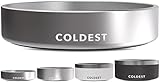 Coldest Dog Bowl - Stainless Steel Non Slip No Spill Proof Skid Metal Insulated Dog Bowls, Cats, Pet Food Water Dish Feeding for Large Medium Small Breed Dogs (21 oz, Polished Stainless Steel)