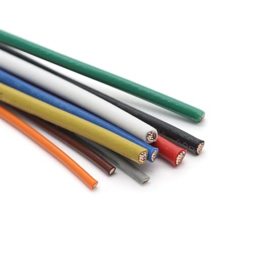 Outdoor Extension 10 Meters 300V Plastic Insulated Cable High Temperature 30AWG to 20AWG UL1332 Electron Wire Solar sheathed(Orange,22AWG)