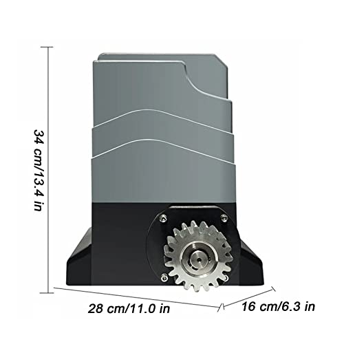 MAYKEA Electric Sliding Gate Opener Kit, 370W 550W 750W 1200W Motor Power Automatic Door Opener, with 2 Remote Controls, for Heavy Duty Electric Gate,370W