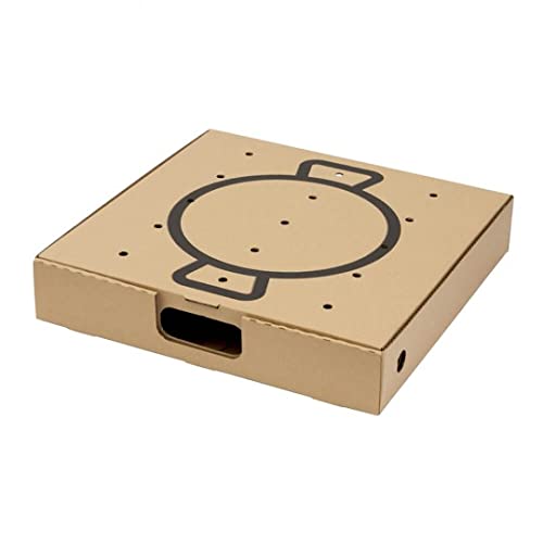 Caja de Cartón para Paellera, 60x60cm, Marrón, Paquete de 50 Unidades
