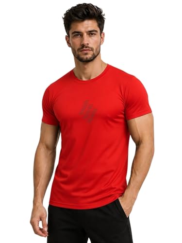 Image of 3Colors Men's Active Polyester T-Shirt | Quick Dry Gym Workout Tee | Stretch Sports Round Neck Running T-Shirt-STEPUP LINE