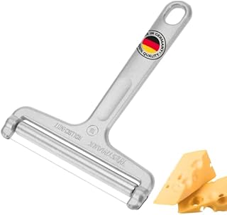 Westmark Krajalnica do sera z obrotowym ostrzem i drutem tnącym, Możliwość regulacji grubości cięcia, Stal nierdzewna/Aluminium, Rollschnitt, Srebrna, 71002270