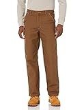 Carhartt Men's Flame Resistant Washed Duck Work Dungaree,Mid Brown,34 x 32