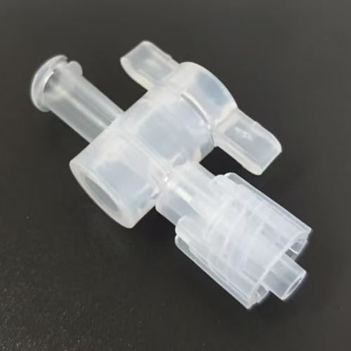 Válvula de paso de dos vías para reparar tuberías sin fugas usando conectores transparentes 5