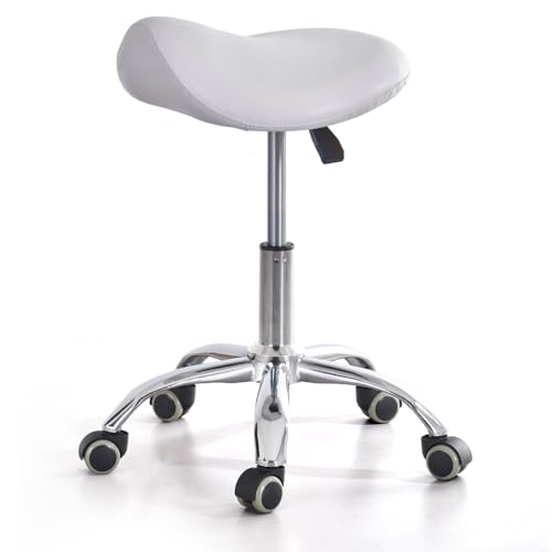 CAISHI Ergonomic Saddle Rolling Stool