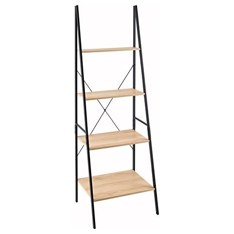 ClosetMaid Industrial Style Ladder Bookshelf, Natural, 180 x 50 x 60cm Cover