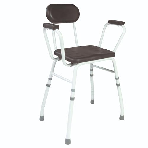 Identités, Chaise Haute Capitonnée, Coloris Gris Anthracite, Assise Confortable, Assise inclinée, Aider À Se Relever Facilement, Poids Max 160kg, pour La...