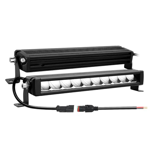 Willpower Barra LED 30cm 12'' 30W Barra de Luz LED 12V 24V Unica Fila Largo Alcance Foco Barras Luminosas LEDs para 4x4 Tractor Coche Camion Barco Offroad, 6000K Bianco, IP67 Impermeabile