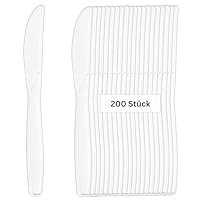 LINARIO® Mehrwegmesser aus Maisstärke - umweltfreundliche und nachhaltige Messer - 18cm - 100 Stück (4x25)