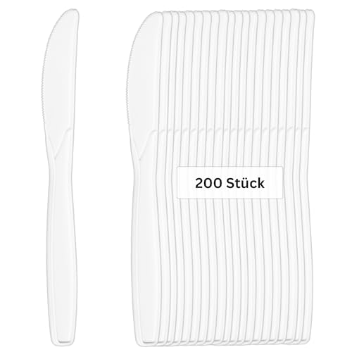 Linario MSMES200 Mehrwegmesser aus Maisstärke 200 Stück