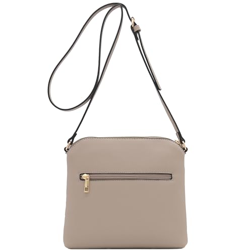 Image of FashionPuzzle Chevron Quilted Medium Crossbody Bag with Tassel Accent