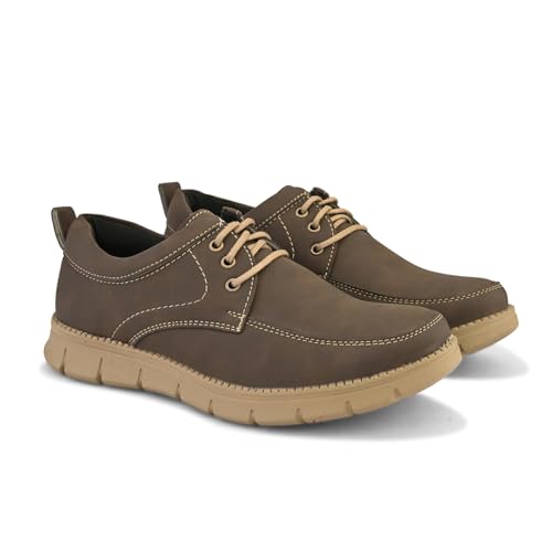 Image of STANPHORD Men Suede Lace-Up Casual Sneakers | Rugged Outdoor Walking Shoes | Cushioned Anti-Skid Sole | College Travel (TPSI 5021)