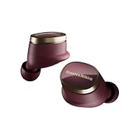 Bowers & Wilkins Pi8 True Wireless Noise Cancelling Earbuds with Bluetooth aptX, 24-bit Wireless Connection, Audio Retransmission, and 6 Built-in Microphones, Dark Burgundy [Warehouse]