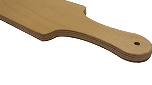 Unfinished Wooden Spanking Paddle, 12in, Baltic Birch Plywood, Made in USA