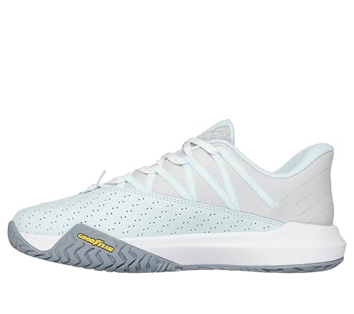 Skechers Skechers Women's Viper Court Rally Pickleball Sneaker, Light Blue/Gray, 8