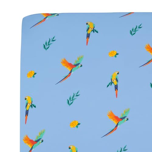 Image of Kyte Baby Soft Crib Sheet - Standard Fitted Crib Sheet Made with Rayon from Bamboo, Ultra-Gentle and Breathable (Macaw)