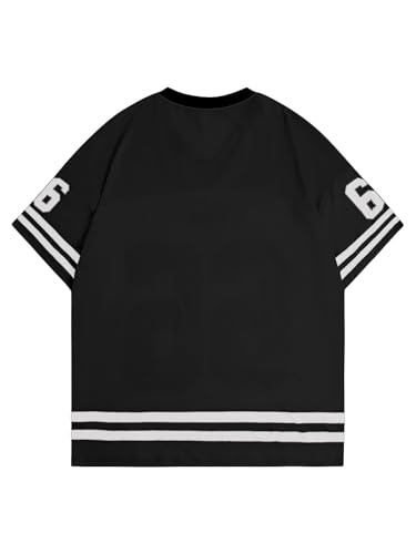 Men's Plus Size Jersey T-Shirts Color Block Number Graphic Tees Short Sleeve V Neck Oversized T Shirt3