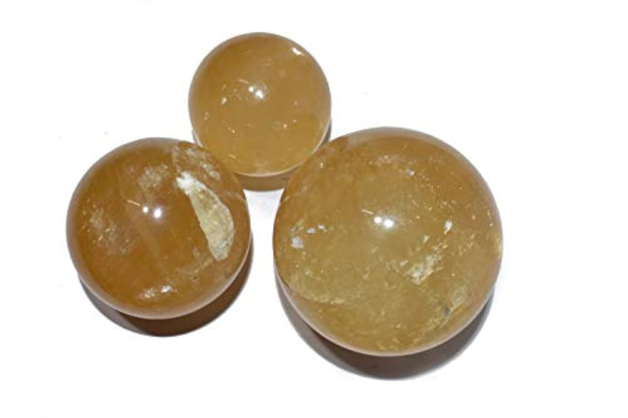 Calcite Natural Healing Crystal Ball with Stand, Size 2-2.5 Inch