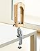 QWORK Leather Sewing Clamp Tool for Belts, Bags, and Purses, 360 Degree Rotation Wooden Leather Craft Hand Sewing Holds Leather Firmly in Place