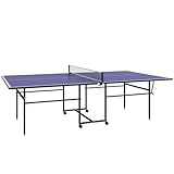 SPORTNOW Tischtennistisch Klappbar, Tischtennisplatte mit Rollen...