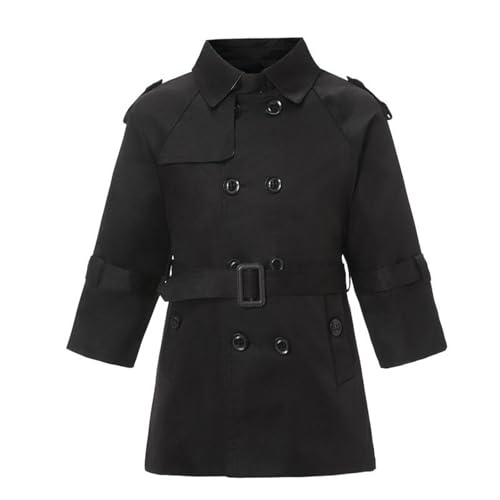 Girls Trench Coat Double Breasted Dress Coats with Hood Lightweight Fall Jackets Dressy Casual School Outfits 1-13Y2