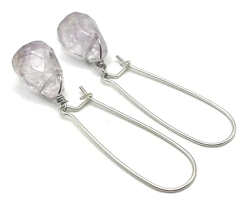 Boucles d'oreilles améthyste argent 925 anti-ternissement et chic - 3