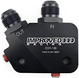Improved Racing EGM-106 Low-Profile Oil Cooler Adapter for GM LS Engines, 8AN