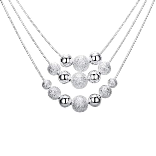 Collier sand perles 3 chaînes bijoux de charme classic fashion collier perle femme