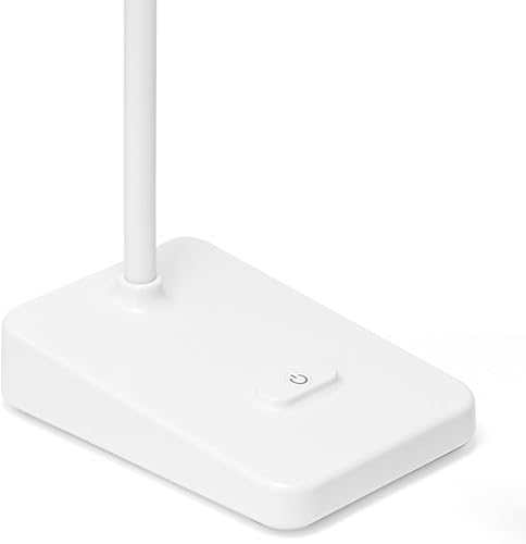 Miniatura 8 de Lámpara de escritorio LED, luz de escritorio, soporte de escritorio, blanco, alimentado por USB, luz blanca diurna, soporte para teléfono