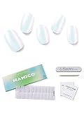NAMICO Semi Cured Gel Nail Strips,20 pcs Gel Nail Stickers, Glaze Gel Nail Strips, Easy to Use Long