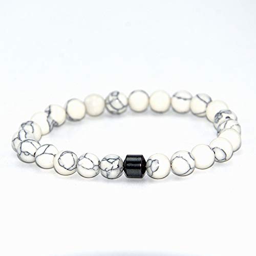Bracelet en pierre naturelle turquoise et blanche une idée cadeau personnalisée unique