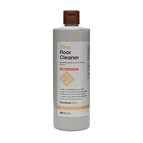 Vinyl Floor Cleaner - Dilutes to Make 5 Litres - Super Concentrated & Quick Drying - Infused With Lavender Aroma - For All Types of Vinyl Floors - 500ml