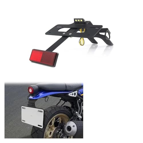 Support plaque d'immatriculation XSR125 finition noir mat et découpe de précision