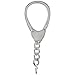 Sterling Silver Plain Keychain Convertor Connector Finding Italy 2 1/2 inches Long